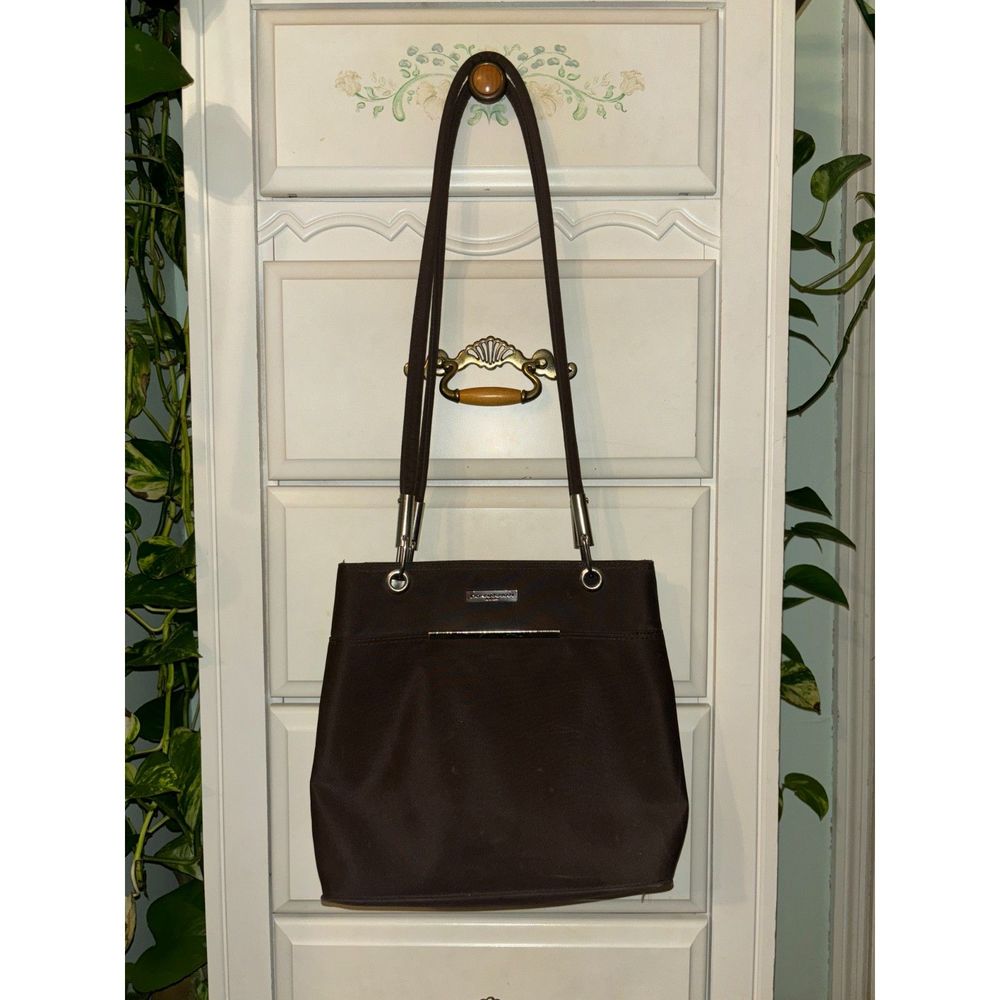 Donna Karan New York Brown Bag with Silver Detailing
